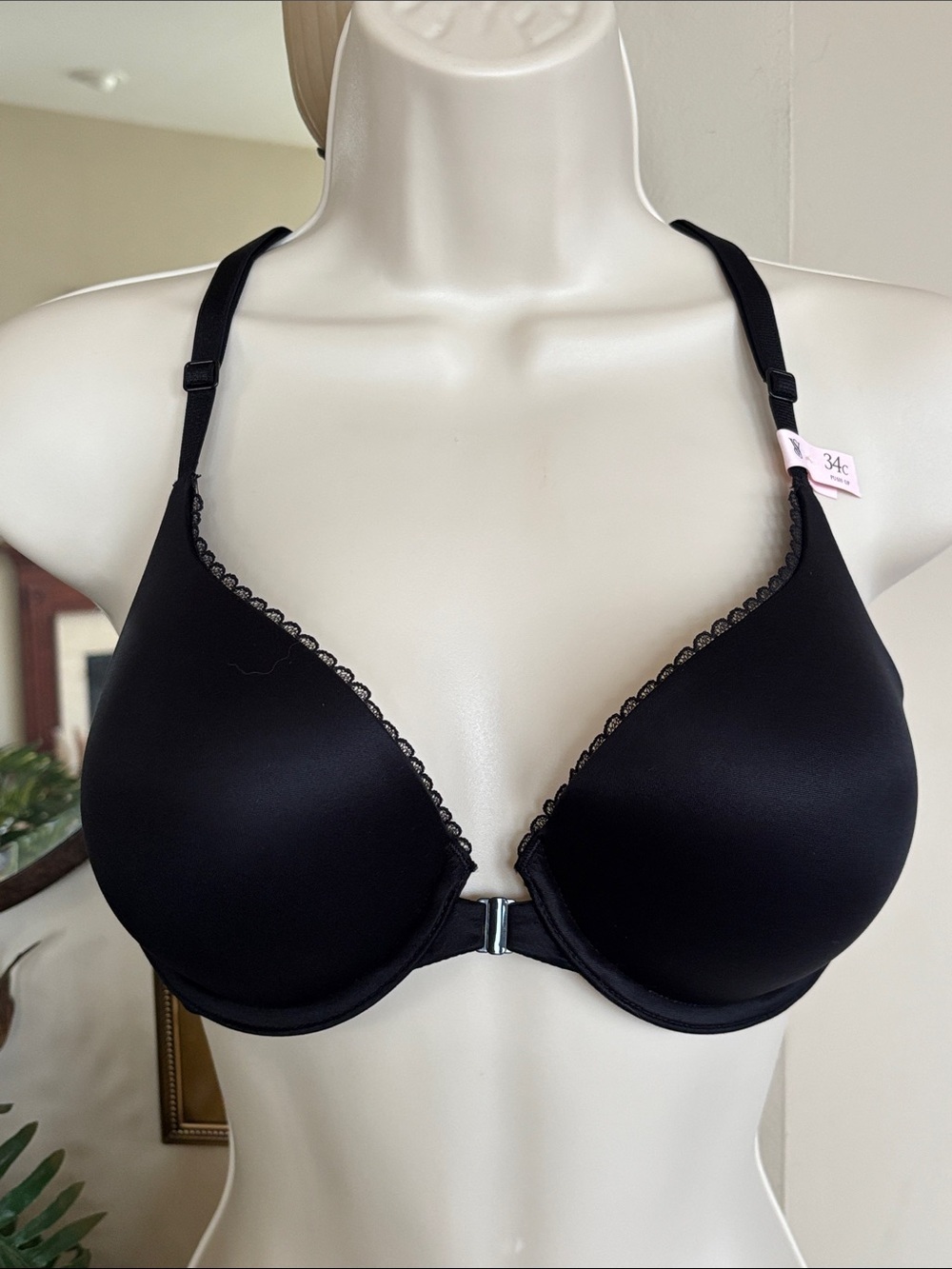 Brand New Victoria's Secret Black Perfect Shape Racerback Push Up Bra Smooth